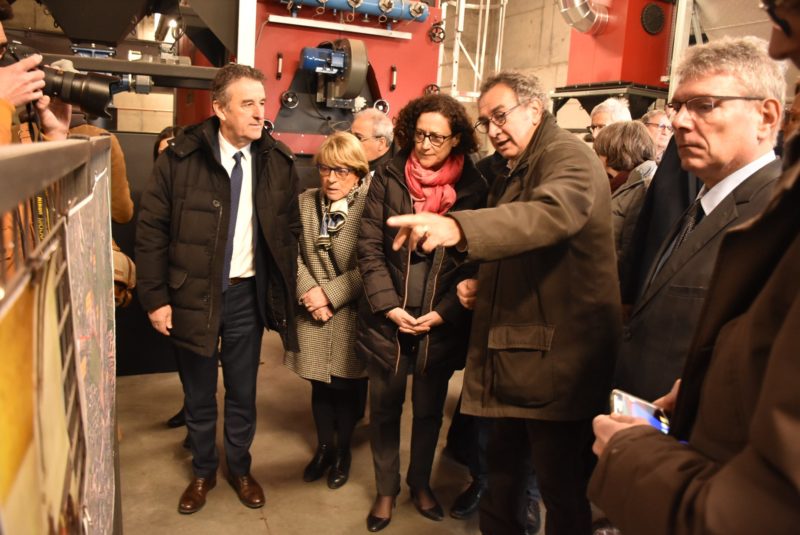 Pierre JARLIER fait visiter la nouvelle chaufferie bois de Saint-Flour qui alimente 17 bâtiments